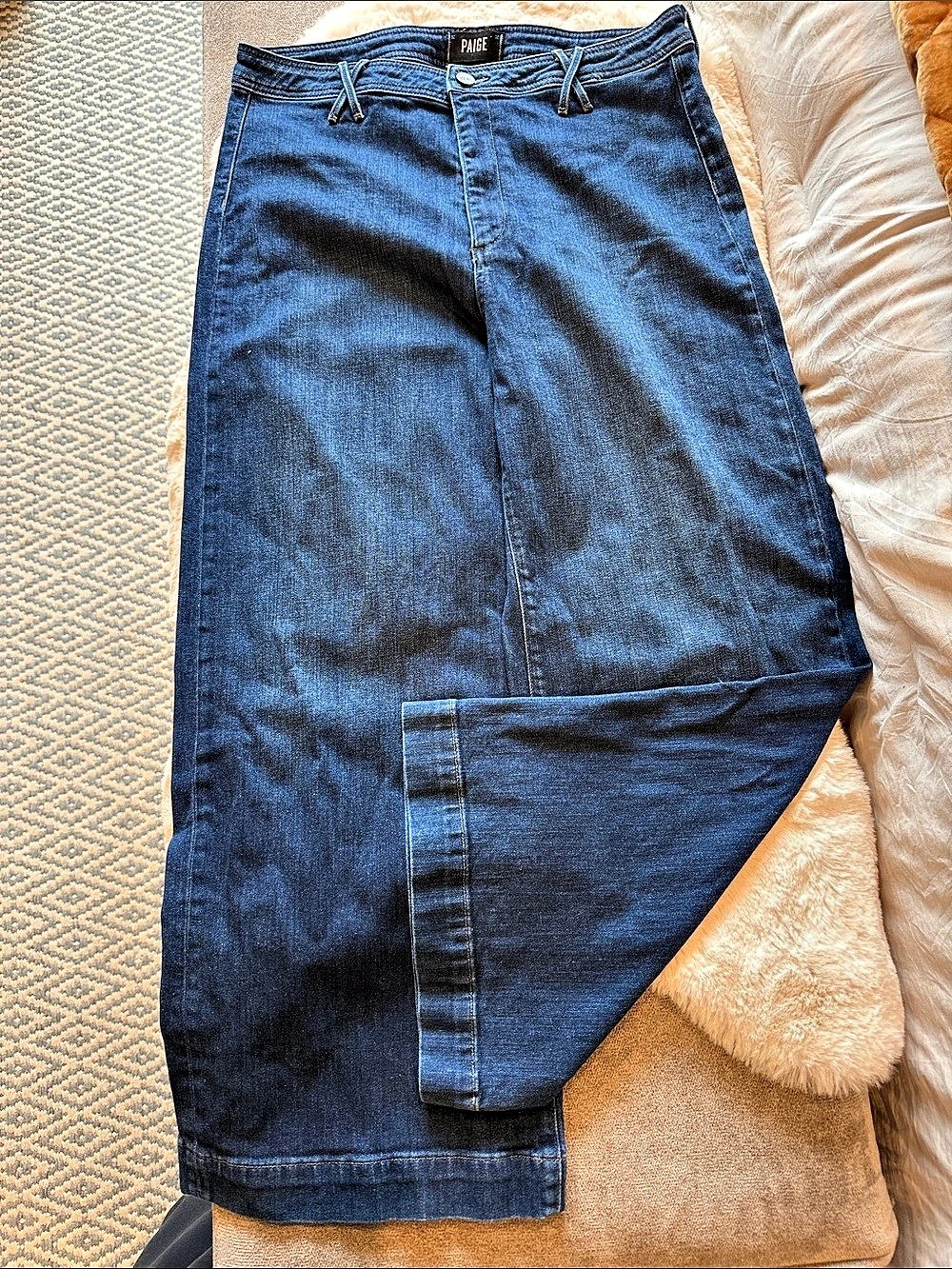 Paige Straight Leg Jeans in Blue Waist 30